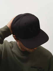 W. Logo Flat Brim Snapback