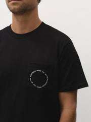 Circle Pocket Tee - Black